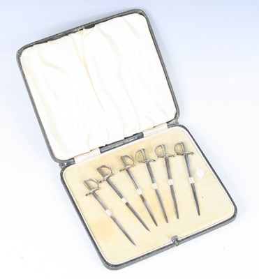 Lot 3306 - A set of six early 20th century cocktail...