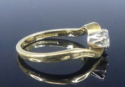 Lot 2566 - An 18ct yellow and white gold diamond...