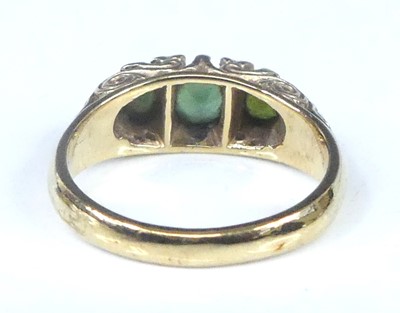 Lot 2570 - A 9ct yellow gold, tourmaline and diamond half-...
