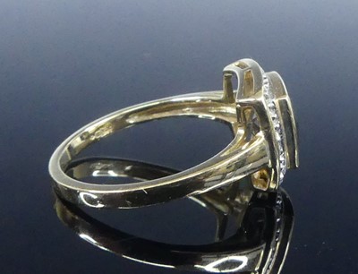 Lot 2580 - A 9ct yellow gold, smoky quartz and diamond...
