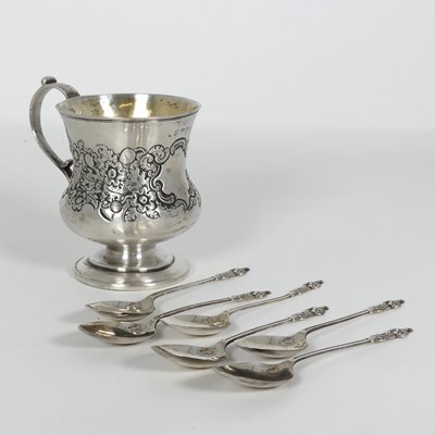 Lot 282 - A 19th century Scottish silver pedestal cup,...