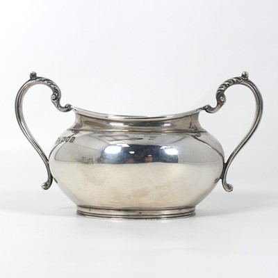 Lot 262 - An Edwardian silver twin handled sugar bowl,...