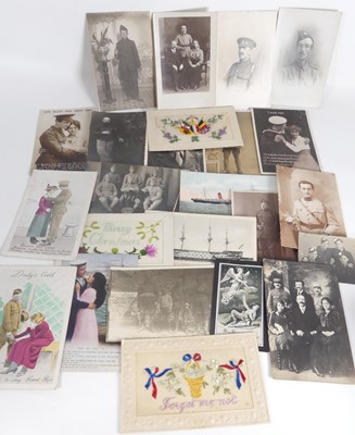 Lot 449 - A collection of WWI military postcards to...