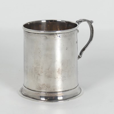 Lot 269 - A George VI silver christening tankard, of...