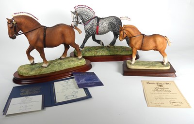 Lot 89 - Three Border Fine Arts figures; 'Suffolk Punch'...