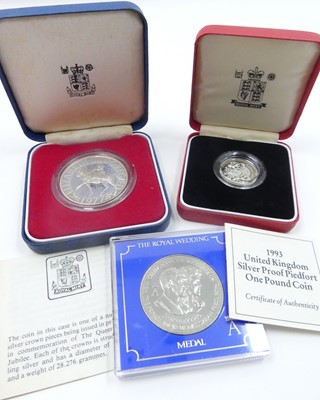 Lot 452 - Royal Mint, Sterling Silver Jubilee 1977 crown...