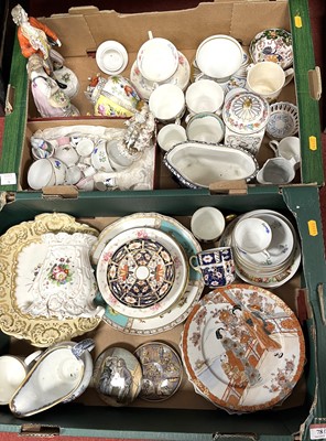 Lot 78 - Two boxes of 19th century and later ceramics...