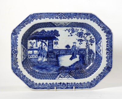 Lot 17 - A Chinese export porcelain dish, of canted...