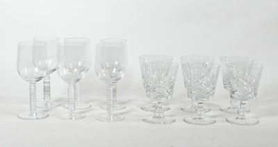 Lot 35 - A set of six Rosenthal glass goblets, each...