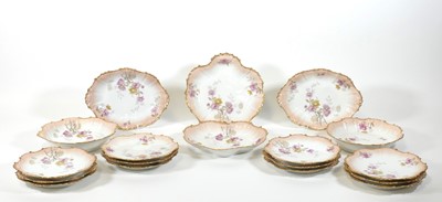 Lot 86 - A J.C. Limoges part dessert service, circa...