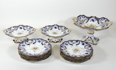 Lot 130 - A Victorian porcelain part dessert service,...