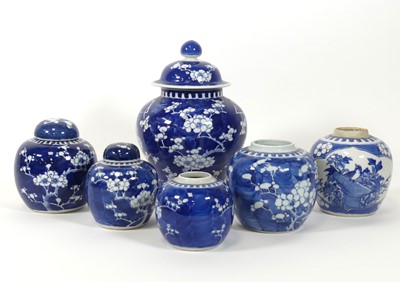 Lot 110 - A Chinese porcelain vase and cover, underglaze...