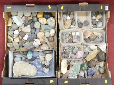 Lot 164 - A collection of minerals and fossils, to...