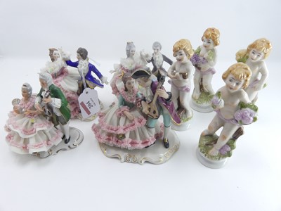 Lot 204 - A 20th century Dresden porcelain figure of a...