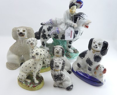 Lot 205 - A Victorian Staffordshire figure group...