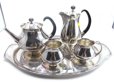 Lot 227 - A Mappin & Webb silver plated four-piece tea...