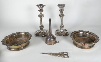 Lot 240 - A small collection of silver plate, to include...