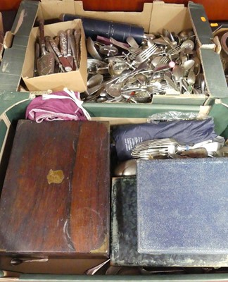 Lot 253 - Two boxes of miscellaneous items to include a...