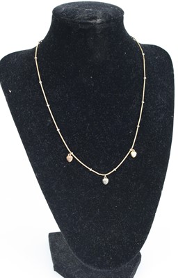 Lot 347 - A modern 18ct gold fine snake link necklace,...