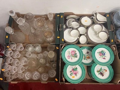 Lot 666 - A Victorian part dessert service, hand-painted...