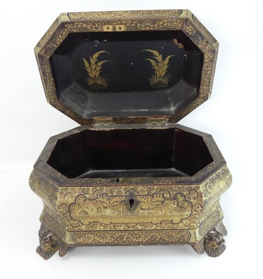 Lot 531 - An early 20th century Chinese export black...