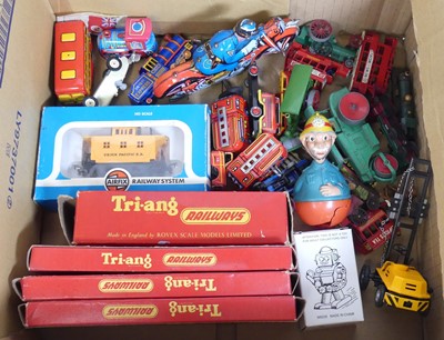 Lot 604 - A collection of models to include a tinplate...