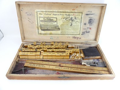 Lot 572 - A boxed The Fulton sign and price markers...