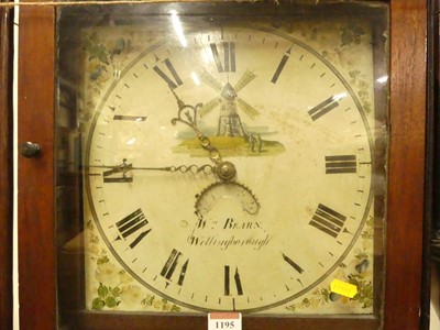 Lot 1195 - A circa 1800 provincial oak longcase clock,...