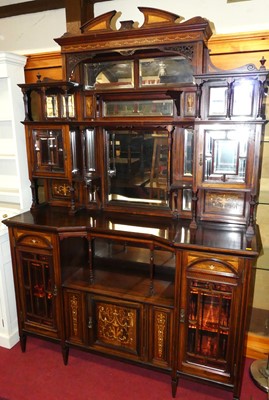 Lot 1200 - A circa 1900 Sheraton Revival rosewood, floral...