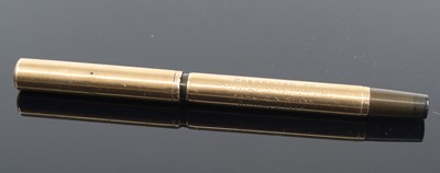 Lot 364 - A Watermans 9ct gold fountain pen, with...