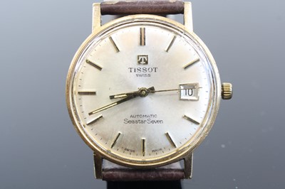 Lot 377 - A Tissot Seastar Seven gent's 9ct gold cased...