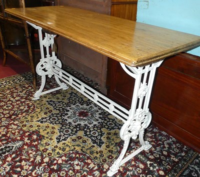 Lot 1236 - A Victorian later white painted cast iron...