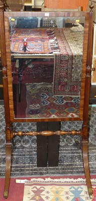 Lot 1317 - A 19th century mahogany cheval mirror, the...