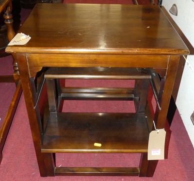 Lot 1254 - A stained walnut set of metamorphic library...