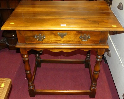 Lot 1259 - A contemporary cherry wood planked top single...