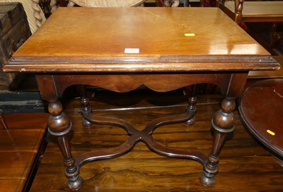 Lot 1260 - An Edwardian walnut low occasional table,...