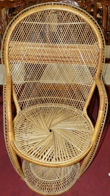 Lot 1333 - A wicker peacock chair