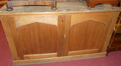 Lot 1268 - A late Victorian pitch pine double door side...