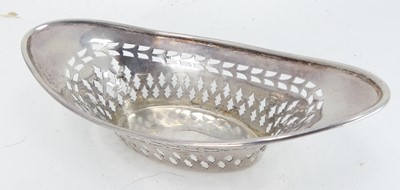 Lot 305 - A Victorian silver bon bon dish, of pierced...