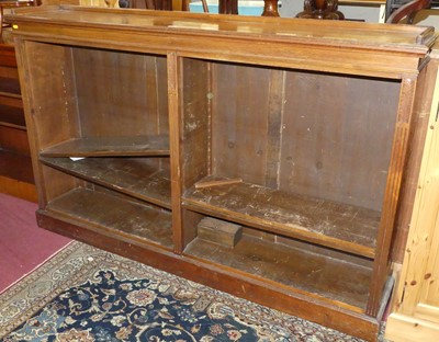 Lot 1277 - A late Victorian walnut twin open library...