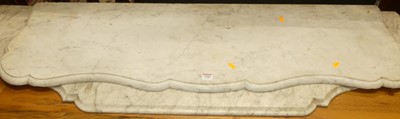 Lot 1380 - Two Victorian white variegated marble shaped...