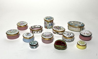 Lot 484 - A collection of enamel boxes, to include...