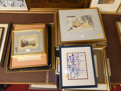 Lot 1035 - Assorted pictures and prints to include...