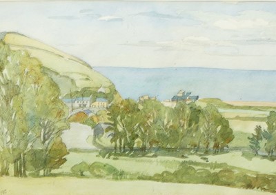 Lot 1055 - Howard Smith - Cornish landscape, watercolour,...