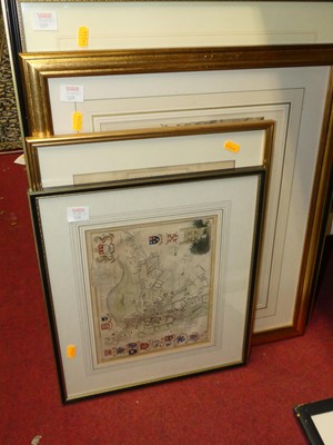 Lot 1079 - Prints to include Cambridge University Almanac...