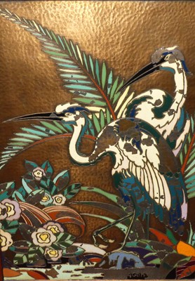 Lot 1122 - Albert Gilles - Pair; Japanese influenced...