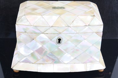 Lot A George IV mother of pearl tea caddy, circa...