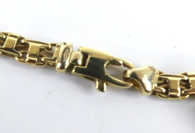 Lot 2508 - A 9ct gold interlocking T link neck chain,...