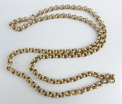 Lot 2509 - A 9ct gold hollow ridged round belcher link...