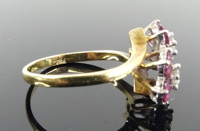 Lot 2507 - An 18ct yellow and white gold, ruby and...